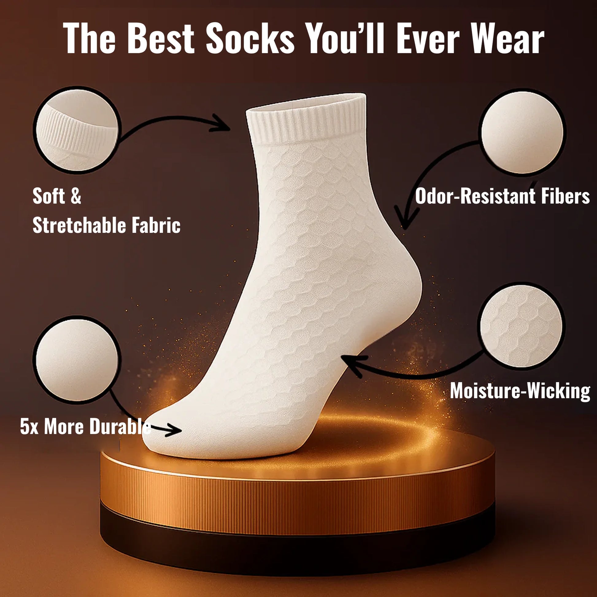 PREMIUM BAMBOO MID-HIGH SOCKS – DURABLE &amp; ANTI-ODOR